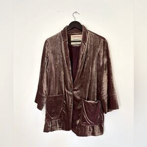ANTHROPOLOGIE - velour oversized blazer